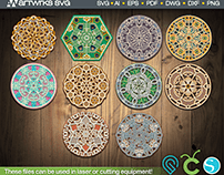 3D Mandala SVG Mayan Collection