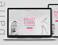 Landing page for "Flamingo". Ballet school