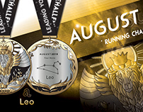 Leo running medal