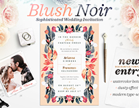 Blush Noir Wedding Invite III