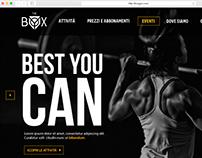 The Box Gym - Website Layout