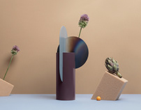 Limited edition vases with burned steel by NOOM