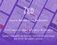 Zed – Essential Wireframe Kit for Web Designers
