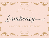Lambency - a Modern Script Font