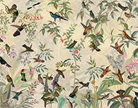 Wallpaper "Birds". Size 405*270cm, 150 dpi