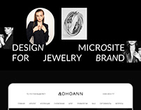 Design microsite for jewelry brand