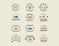 Free Seafood Badges Set 02