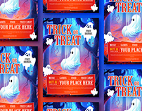 Free Halloween Trick Or Treat Flyer Design