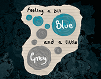 Feeling a bit Blue & a little Grey: Journal Collage