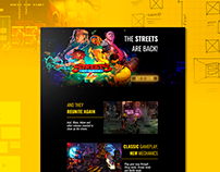 Streets of Rage 4 Landing Page - UI Case Study