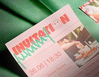 Pizza invitation card