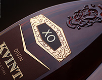 “KVINT” brandy -branding, bottle design, label design