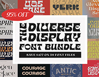 The Diverse Display Font Bundle - 95% Off!