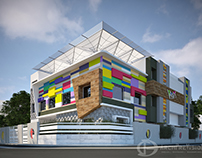 Exterior Visualization of a School