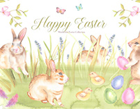 Watercolor Easter Set