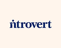 Introvert - wordmark logotype logo design