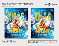 Free Christmas Party Template + Instagram Post (PSD)