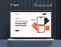 Fintech Financial SAAS Landing page UI Design