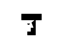 Letter T + Face logo design