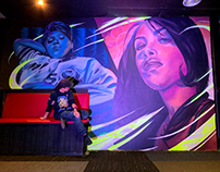 Mural for a club 'POCKETS'