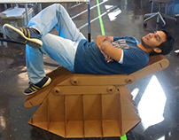 How does one build an adjustable cardboard chair?