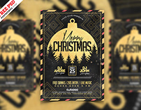 Classy Christmas Party Flyer PSD Template