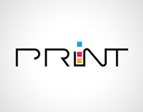 Printshop minimalistic logo logotype design лого icon