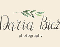 Watercolor logo | for Daria Biez Photography