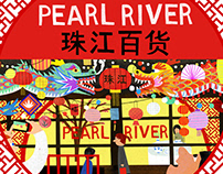 Pearl River Market Poster