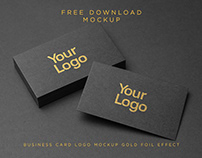Business Card Gold Effect Mockup Free Download