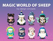 MAGIC WORLD OF SHEEP. CHARACTER TOY DESIGN.
