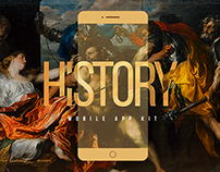 History Mobile App Kit / Free PSD