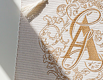 Tapestry embroidered MONOGRAM