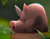 Sad pig