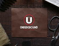 Underground barbershop logo design