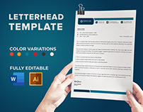 Corporate Letterhead Design A4 Size Editable Template