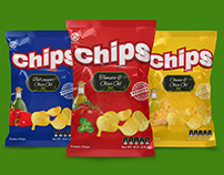 Chips Potato Mockup and Template Packaging