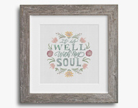 "It Is Well With My Soul" Art Print & T-Shirt Design