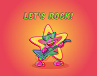 Let's rock — Star sticker pack