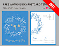 FREE WOMEN’S DAY POSTCARD TEMPLATES IN PSD + VECTOR
