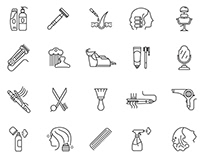 Hairdresser Vector Icons