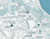 Map of Kiev for A.D. Miller's "Independence Square"