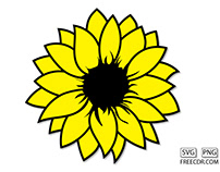 Sunflower SVG File Cricut - Sunflower clipart