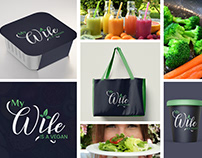 "My Wife Is a Vegan" Logo & Branding Design