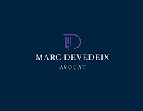 Logo, print et site web de MARC DEVEDEIX Avocat