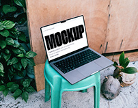 16-inch Macbook Pro Tropical Mockup
