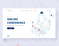 Landing page for online conference
