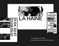 "La Haine". Website concept for film
