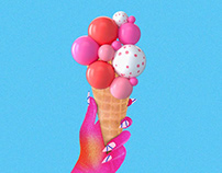 Ice cream 2d/3d loop