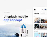 Unsplash.com — Mobile App Concept